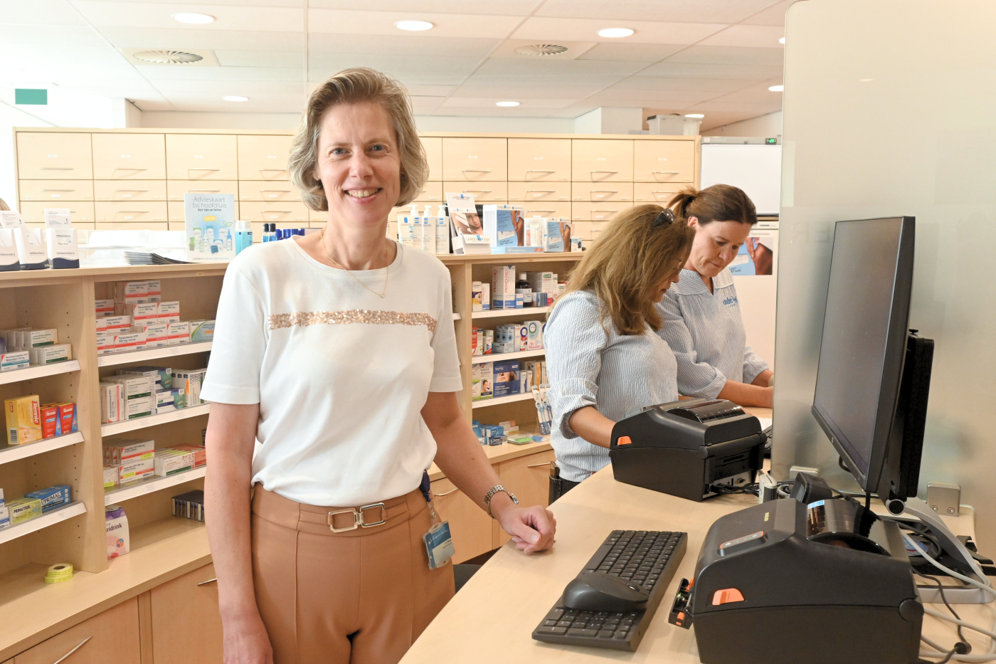 Catherine Callens in apotheek Oude IJssel