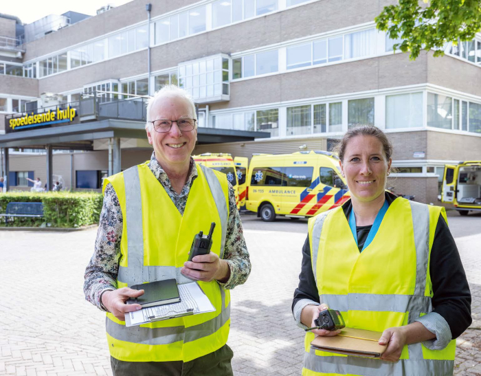 Crisiscoördinatoren Bert Wierenga en Jiske Wellink,