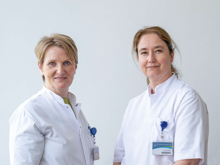 Verpleegkundig specialist Jolanda Geessink en internist Alexandra Mulder