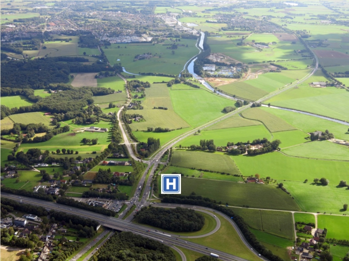 Luchtfoto van nieuwbouwlocatie. Foto: Gerald Harmsen