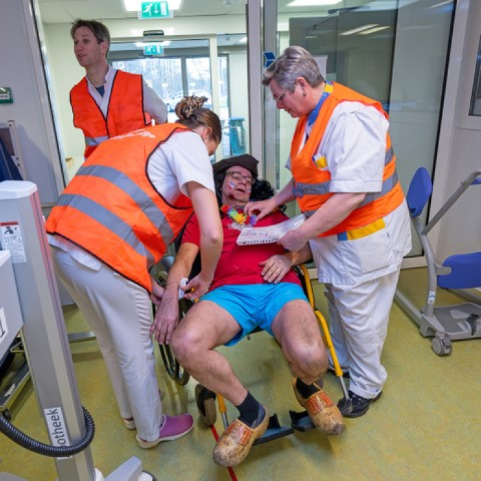 Tijdens de oefening werden slachtoffers opgevangen die gewond zijn geraakt tijdens een ongeval op de Zwarte Cross. 