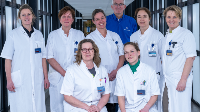 Het volledige behandelteam van de Voetenpolikliniek.